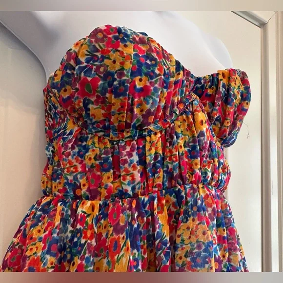 For Love And Lemons “Sasha” Multicolor Strapless Dress - Picture 6 of 13